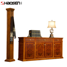 Haosen Rafflo 0809T luxury Console decorative wood file cabinet with office clothes hanger stand